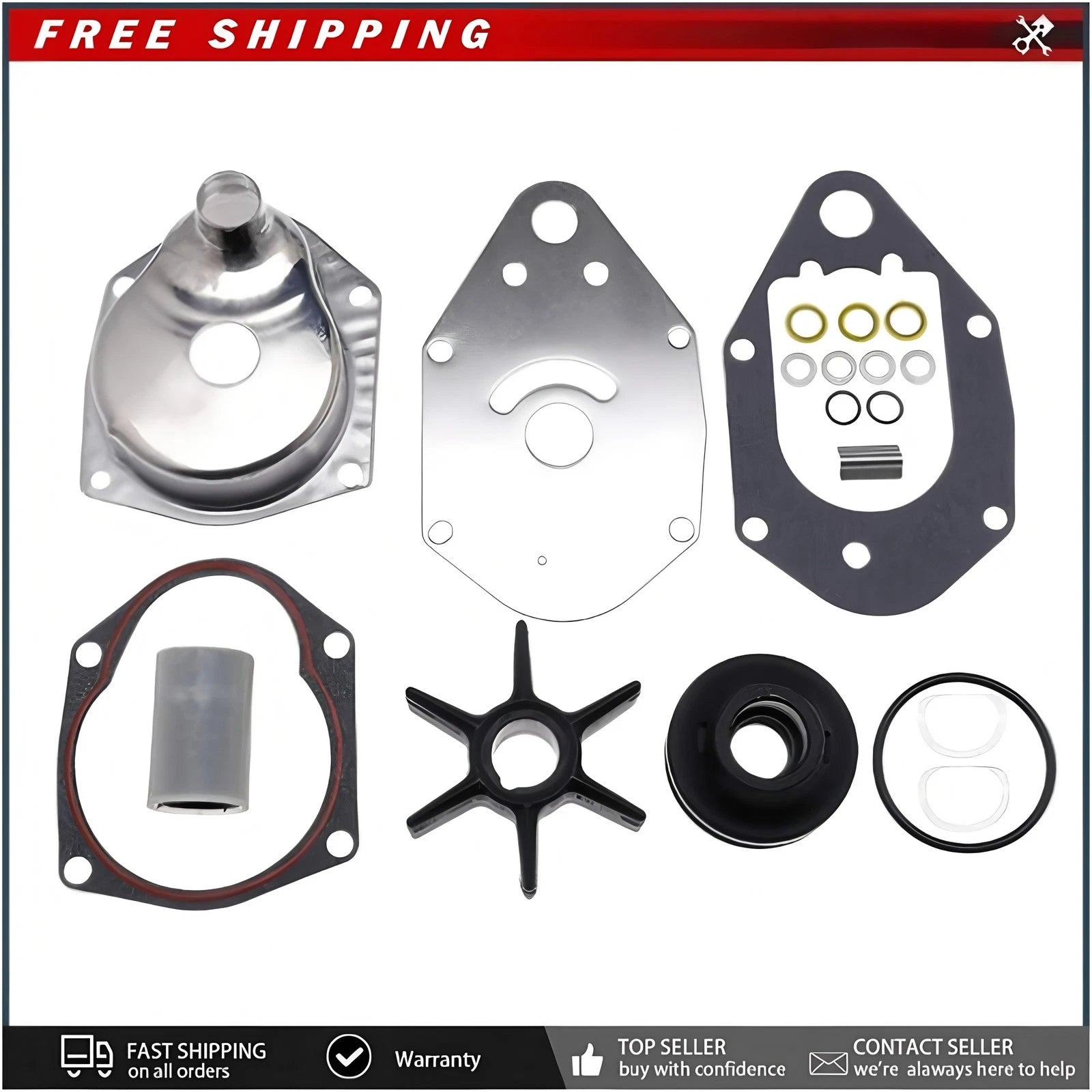 Mercury 40 45 50 60hp 4 Stroke Water Pump Kit 46-812966a12