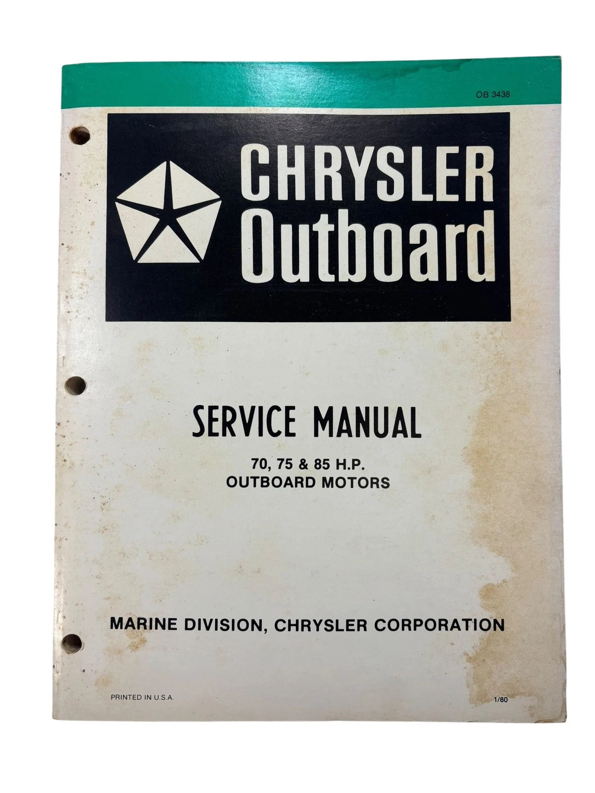 Chrysler Outboards Ob3438, 70/75/85 Hp Outboard | Hook & Hull Co