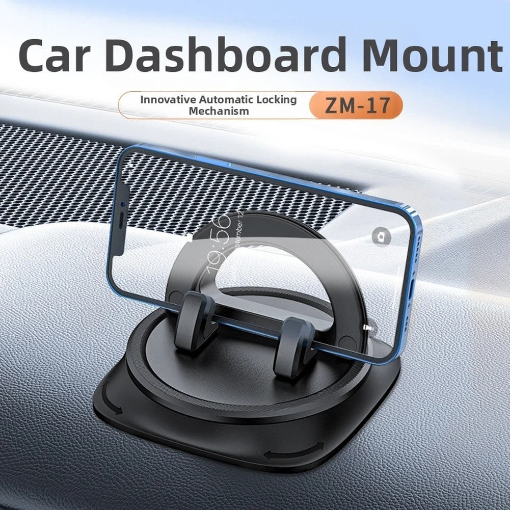 Phone Holder For Car Dashboard With Secure Suction Cup And Adjustable
