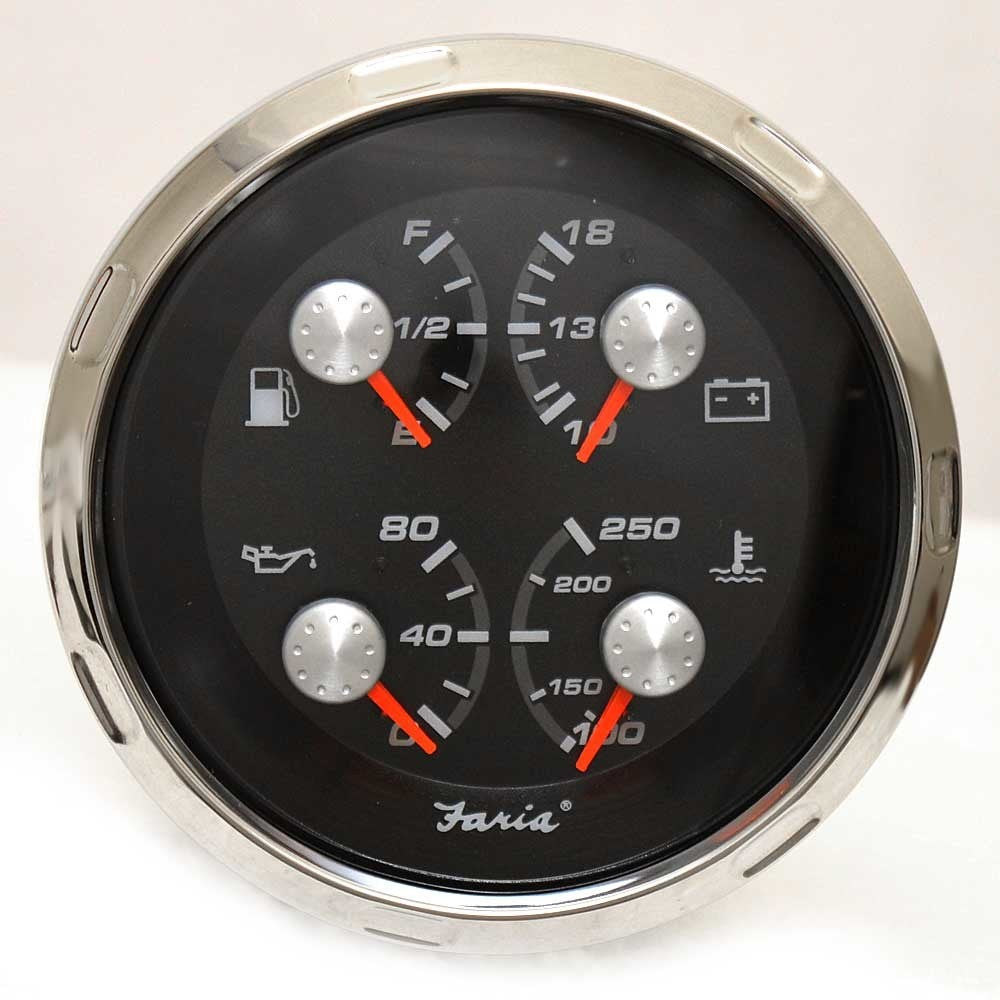 Faria Boat Multifunction Gauge Fuel Volt Oil 3 1/4 Inch by Faria