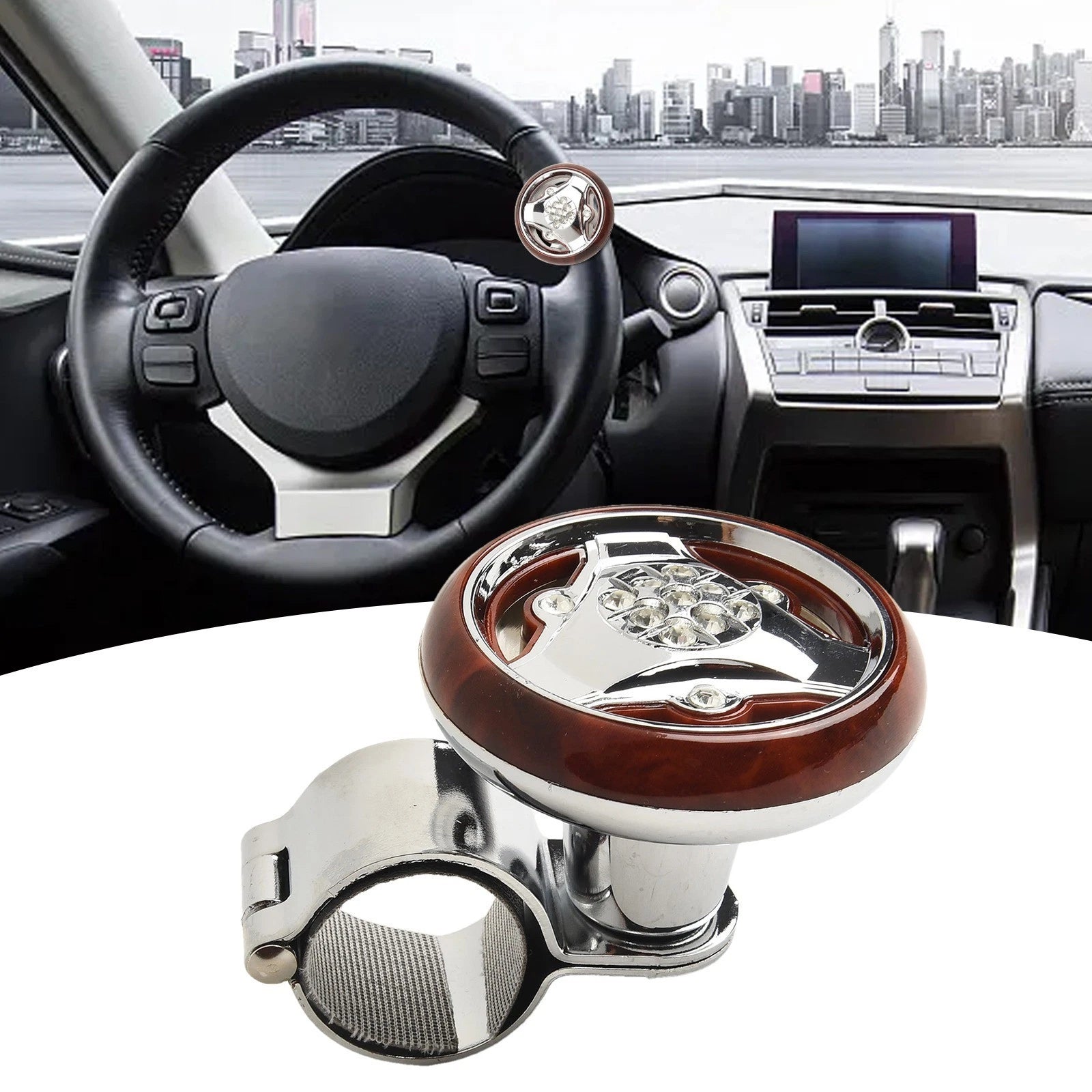 Car/truck Steering Wheel Aid Power Handle Assister Spinner Knob Ball