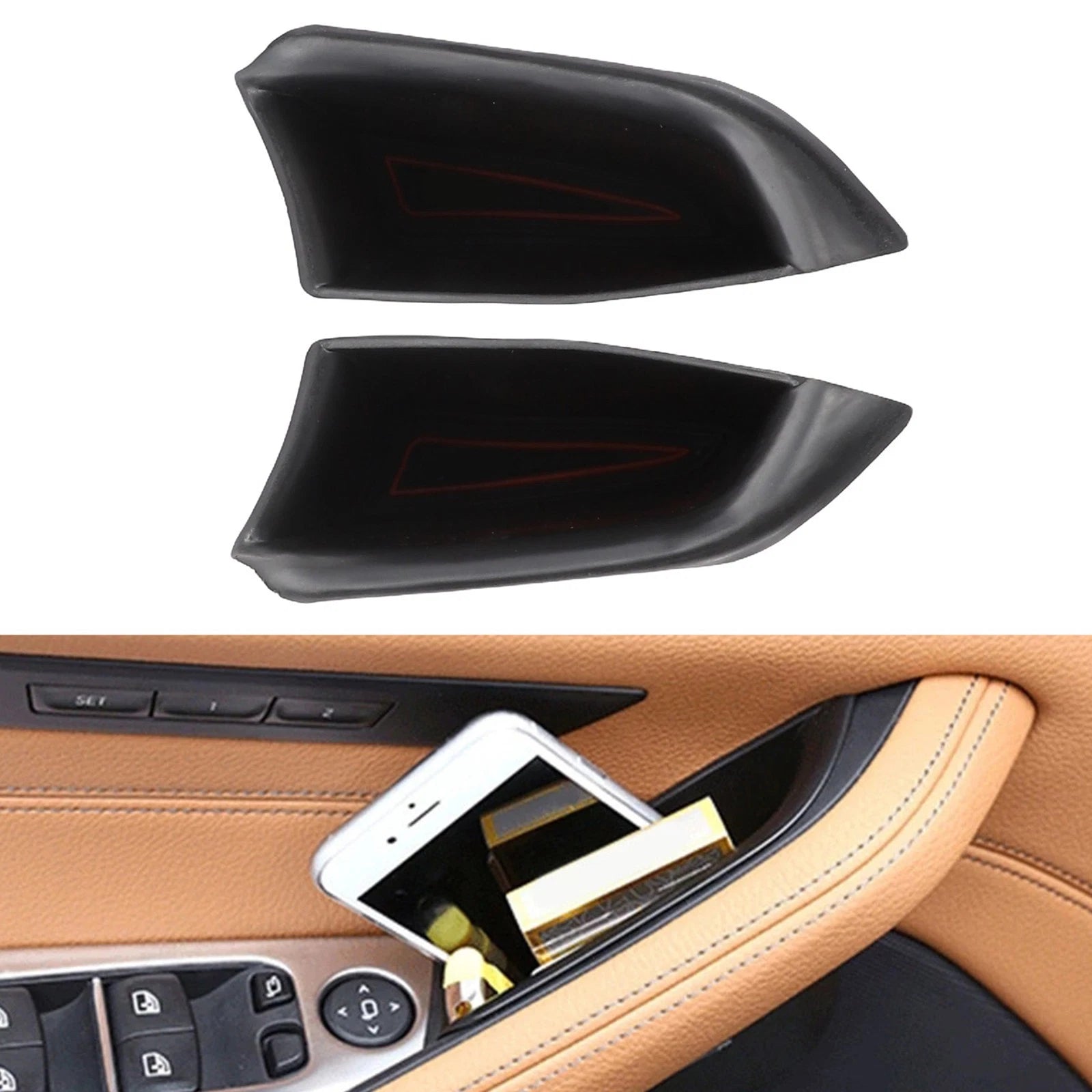 Tidy And Practical Car Armrest Front Side Door Handle Storage Tray Box