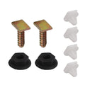 Front Trim Fastener Clips Metal Nut 2* Metal Screws 4*plastic White