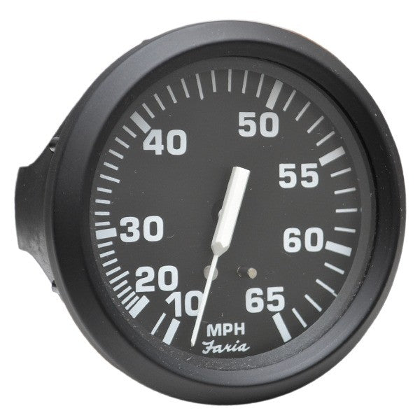 Faria Boat Speedometer Gauge Euro Black Series by Faria