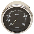 Beede Boat Speedometer Gauge 4 1/2 Inch Silver Black by Beede