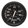 Faria Boat Speedometer Gauge SE9553B Euro Black 70 Knots by Faria