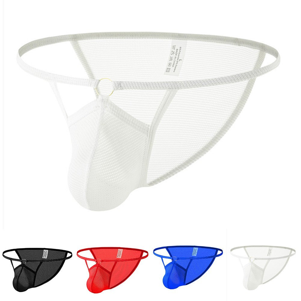 Transparent Mesh Briefs Elastic Waistband