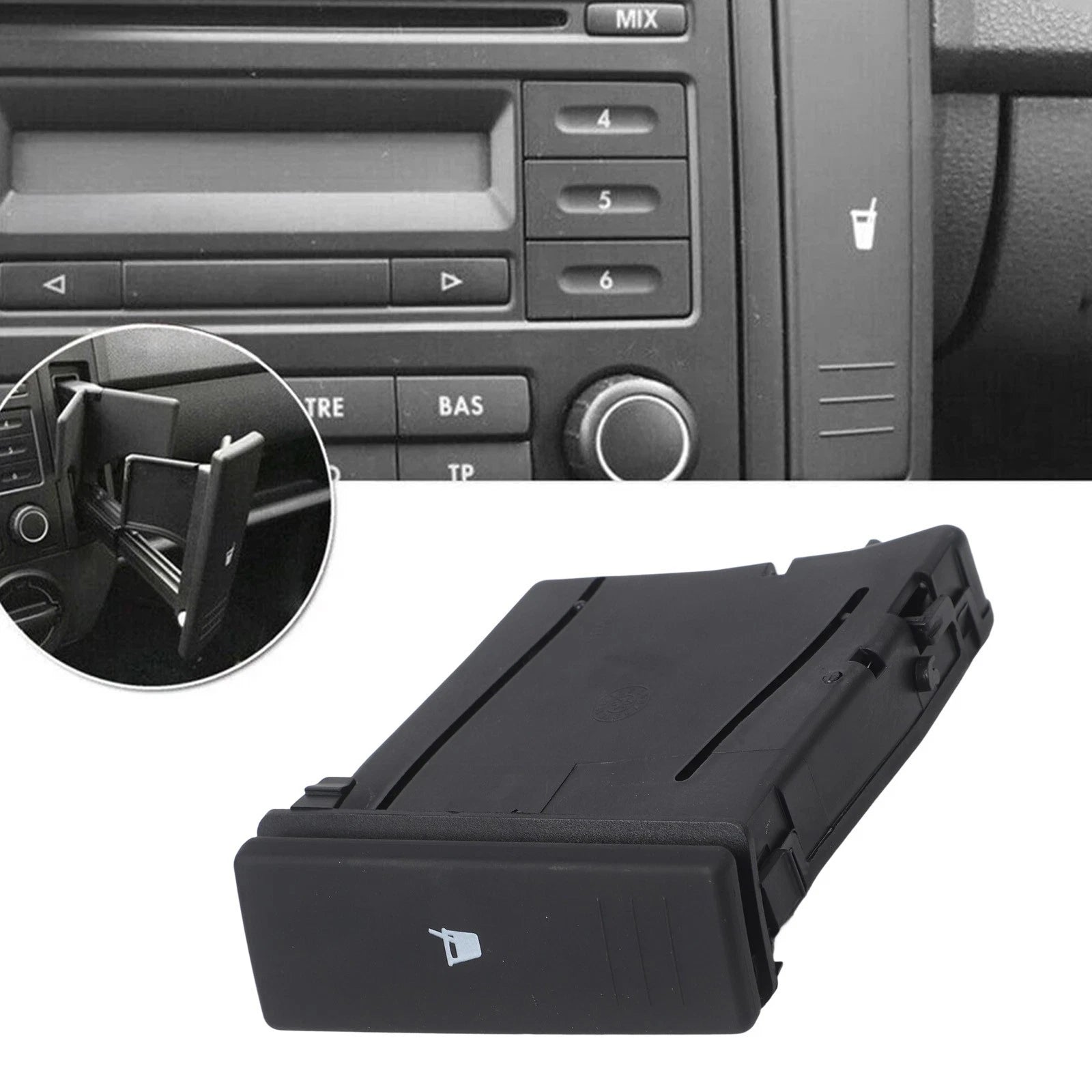 Compatible Car Cup Holder For 9n 20022010 Oem 6q0858602e Dashboard