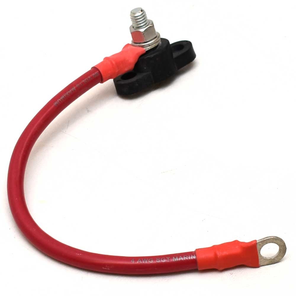 Battery Cable Rinker 4 AWG 9 Inch Red by Rinker