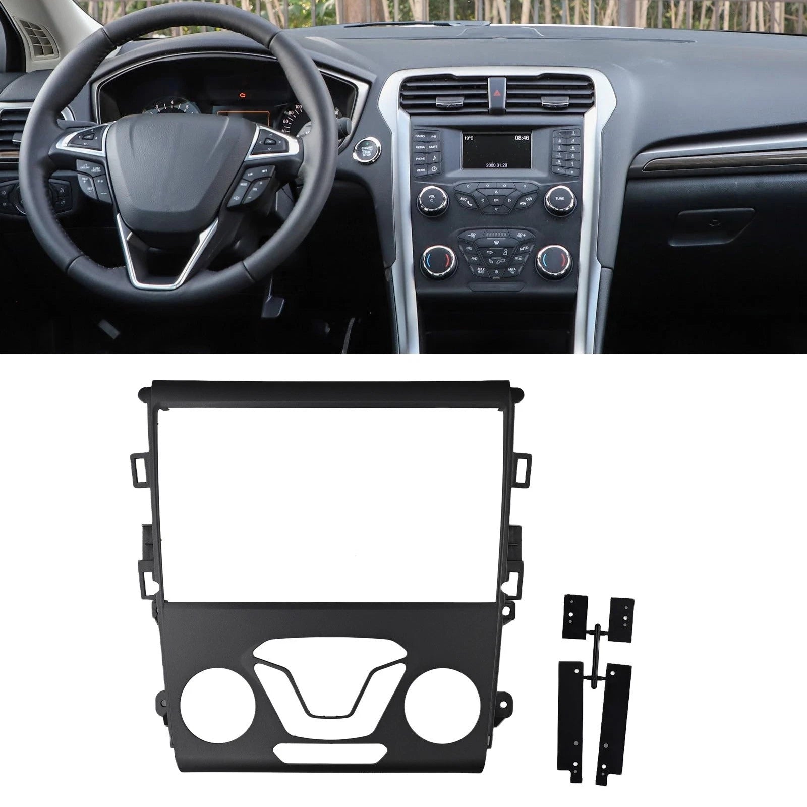 For 2 Din Car Audio For Fascia Frame Compatible With For Ford Models