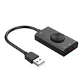 2-in-1 15hz-25khz Universal External Usb Driver-free Sound Card Led