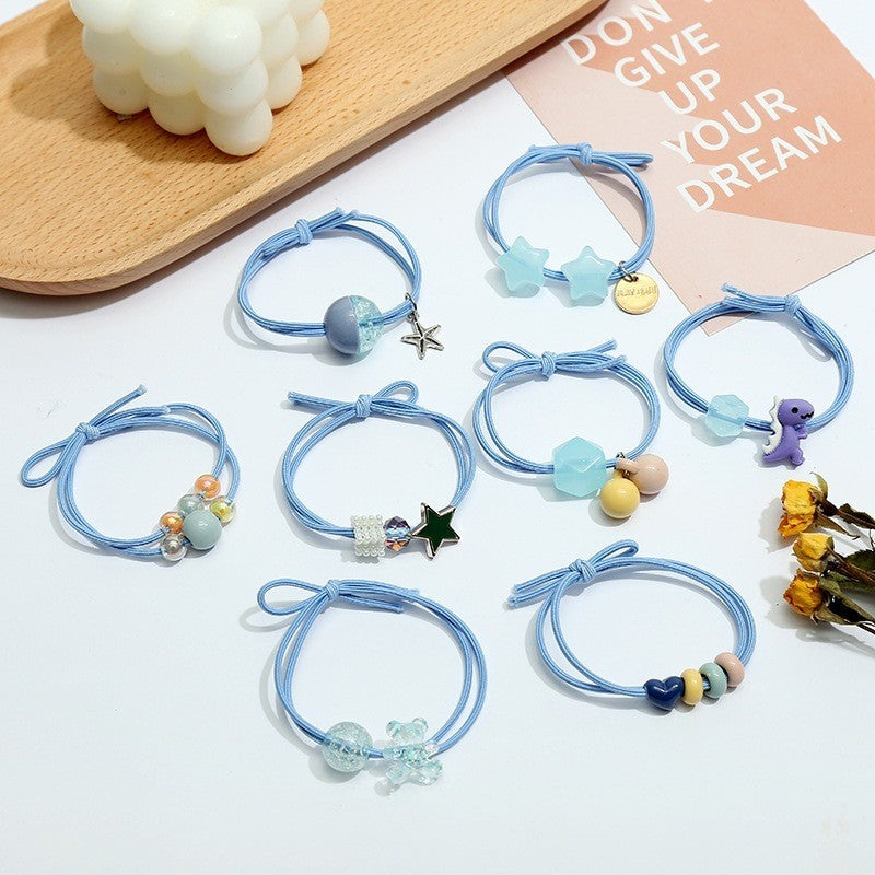 Elastic Hairbands Convenient Storage Jar