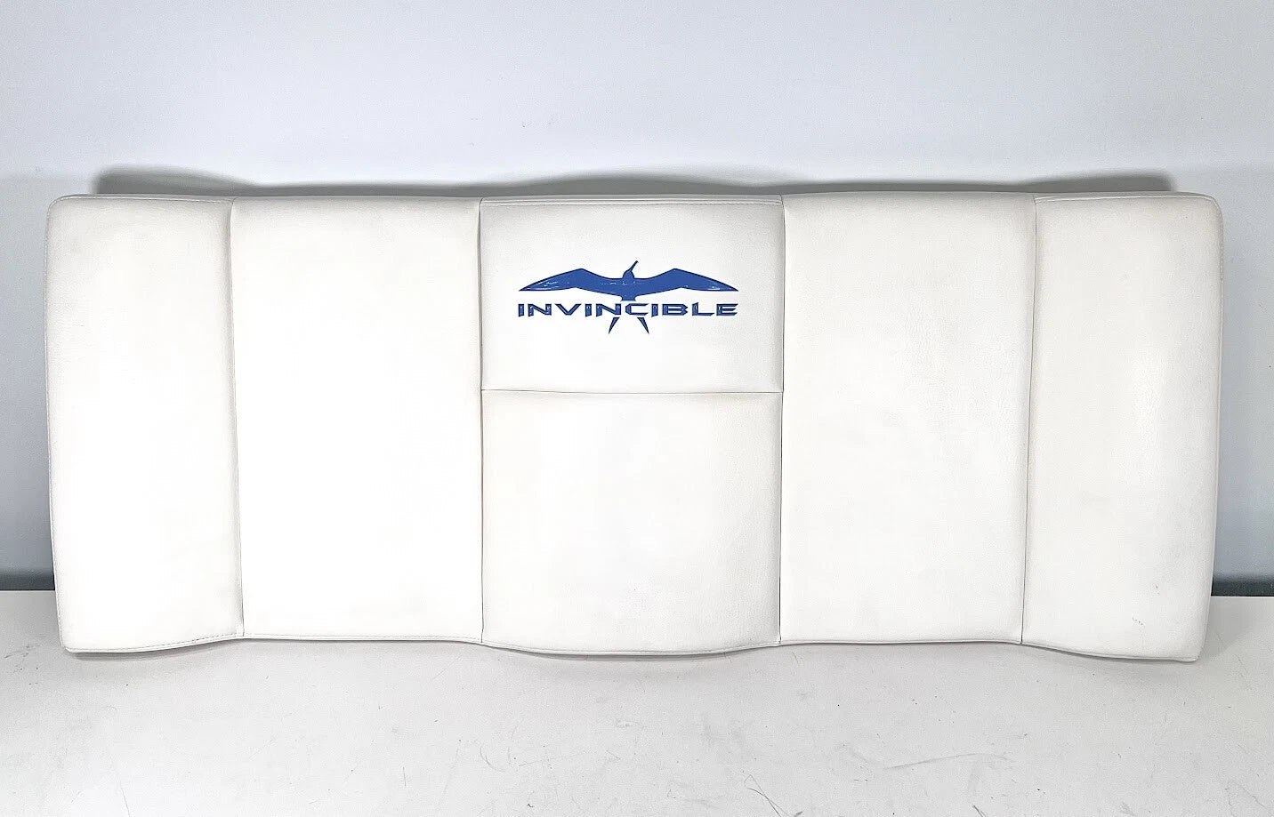 Invincible Boats, Backrest Cushion, 47in X 19in, Blue Invincible
