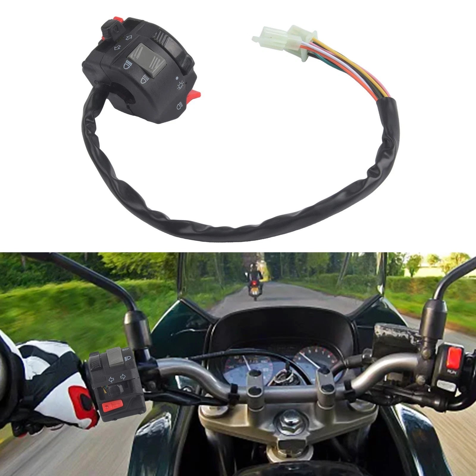 User Friendly Motorcycle Handlebar Control Switch For Lights And