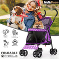 Pet Dog Stroller Travel Carrier with 4 Wheels