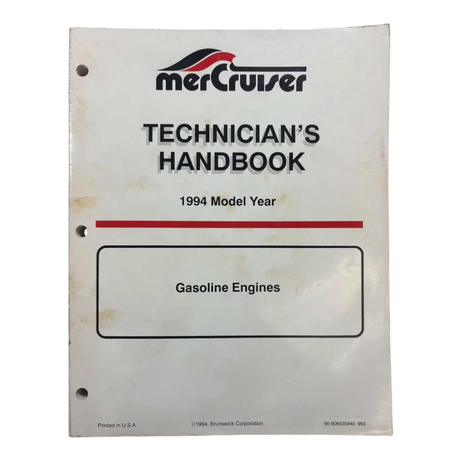 Mercruiser 90-806535940, Gasoline Engines Technician's Handbook Model