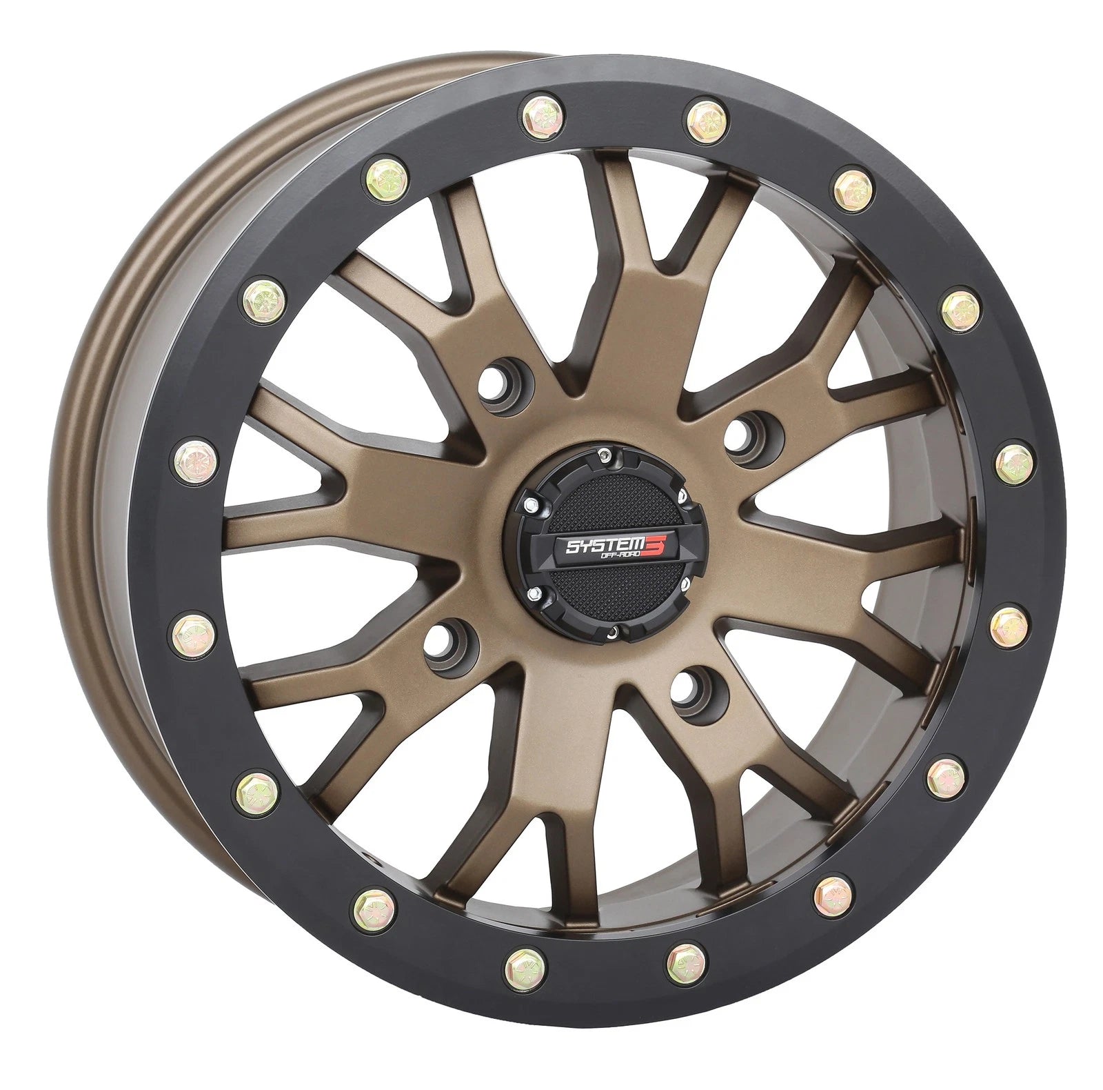System 3 Sb4 Bl Wheel 15x7 4+3 +15mm Beadlock Fits Atv/utv 2015-2016