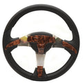 UFlex Boat Steering Wheel 140352 Gorgona 13 3/4 Inch Black Woodgrain by UFlex