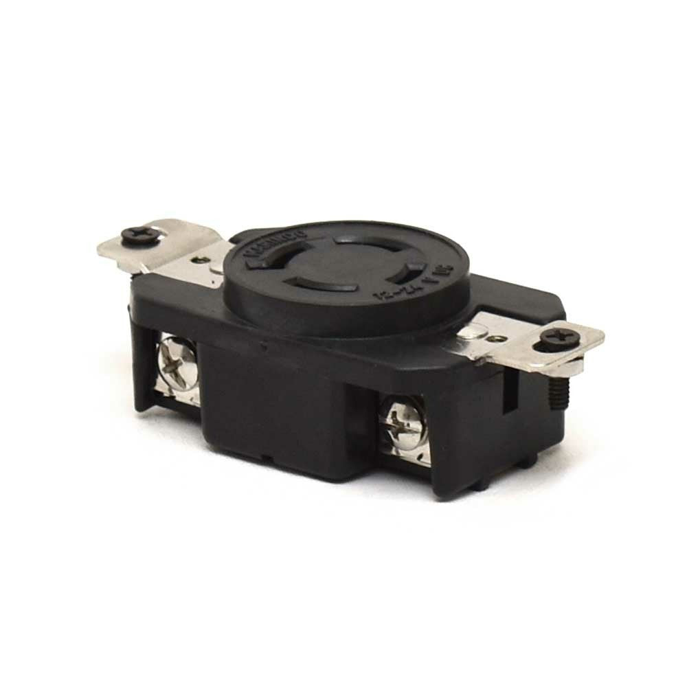 Power Outlet Marinco Black Plastic 12-24 VDC by Marinco