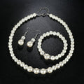 Pearl Jewelry Set Women Bracelet Electroplated