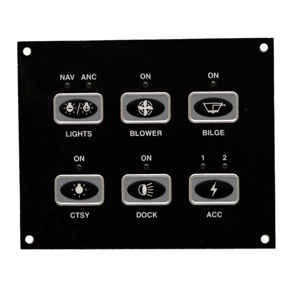 Bryant Boat Keypad Panel 210-A-1 Black Push-Button by Bryant