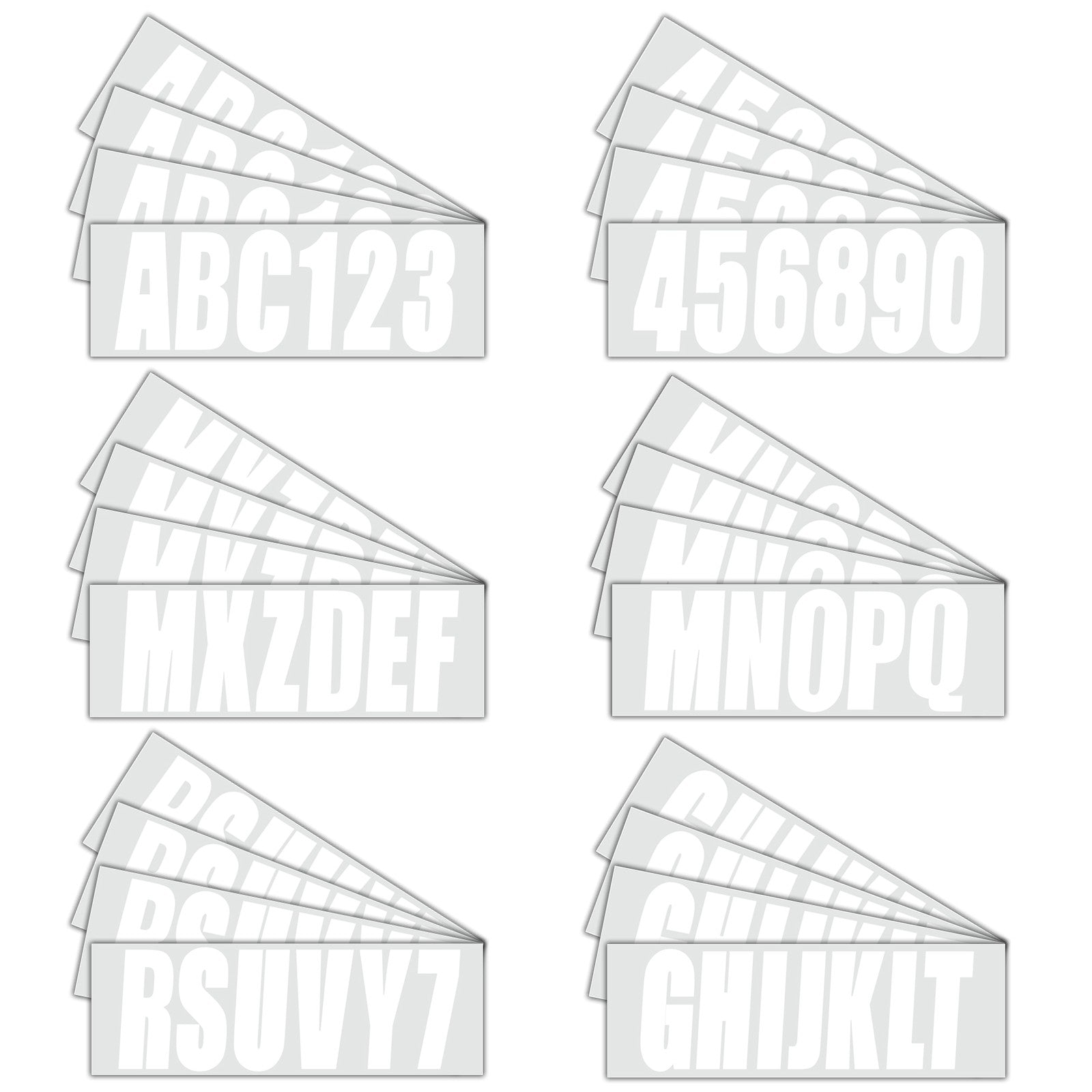 Boat Registration Decal Sticker Set