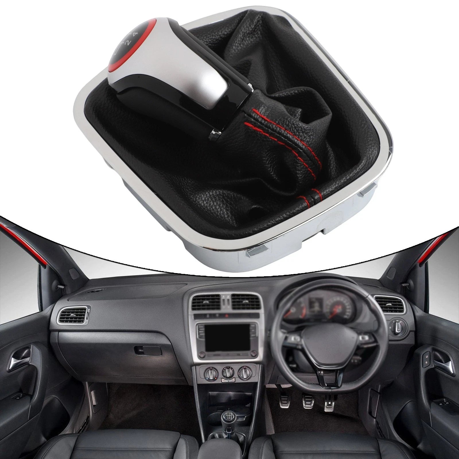 For Shift Knob With Bracket Assembly For Polo 6r 6c Sedan And