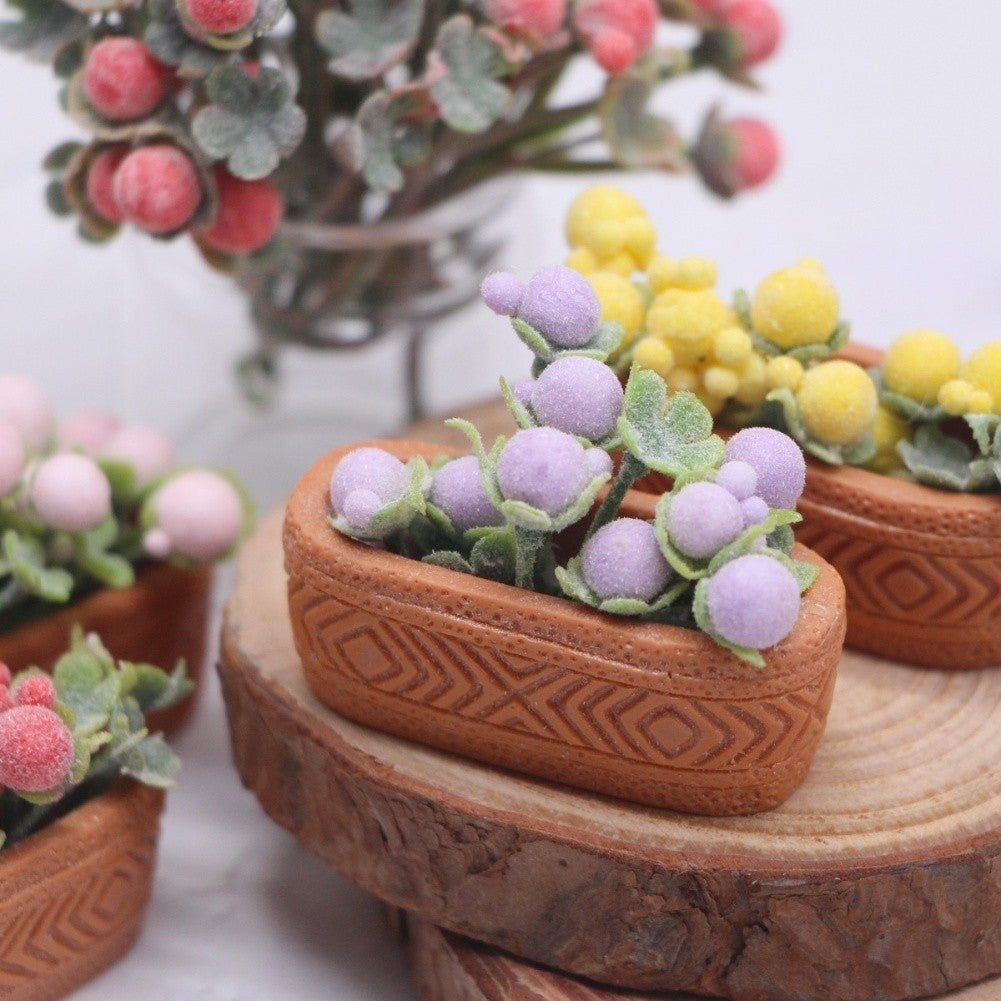 Miniature Green Plant for Dollhouse