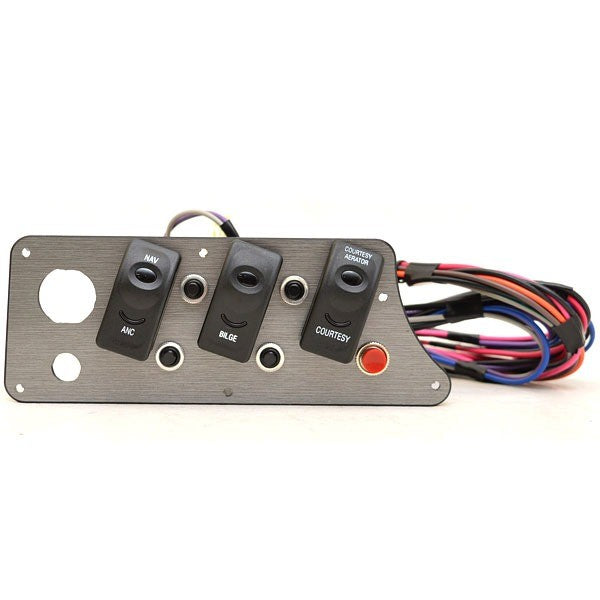 Larson Boat Ignition Switch Panel 2207-2179 | 7 7/8 x 2 7/8 Inch GreyO