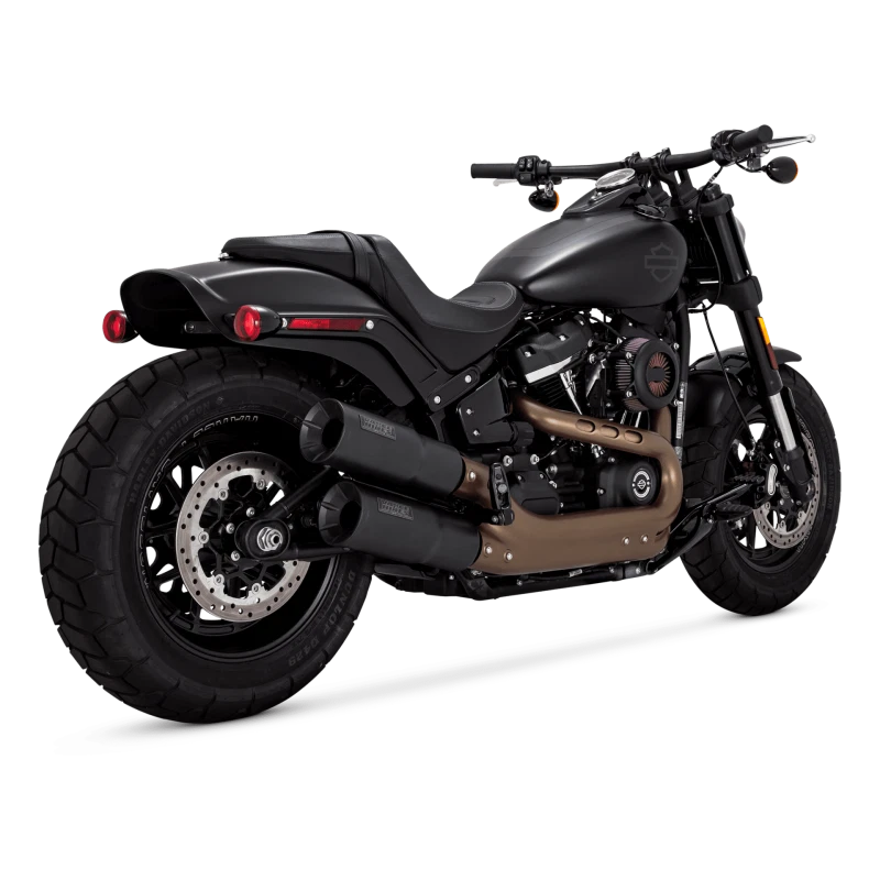 Vance & Hines Hd Softail 18-22 Fatbob Hi-output S/o Black Slip-on
