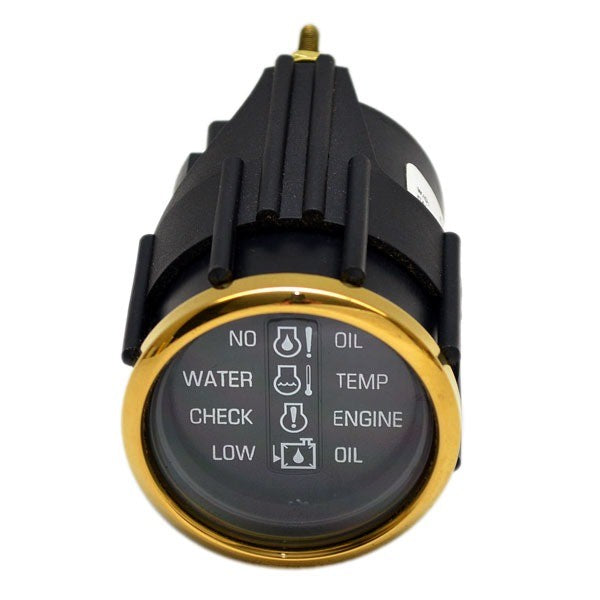 Faria Boat Systems Check Gauge GP4813A OMC 2 Inch Gold Black by Faria