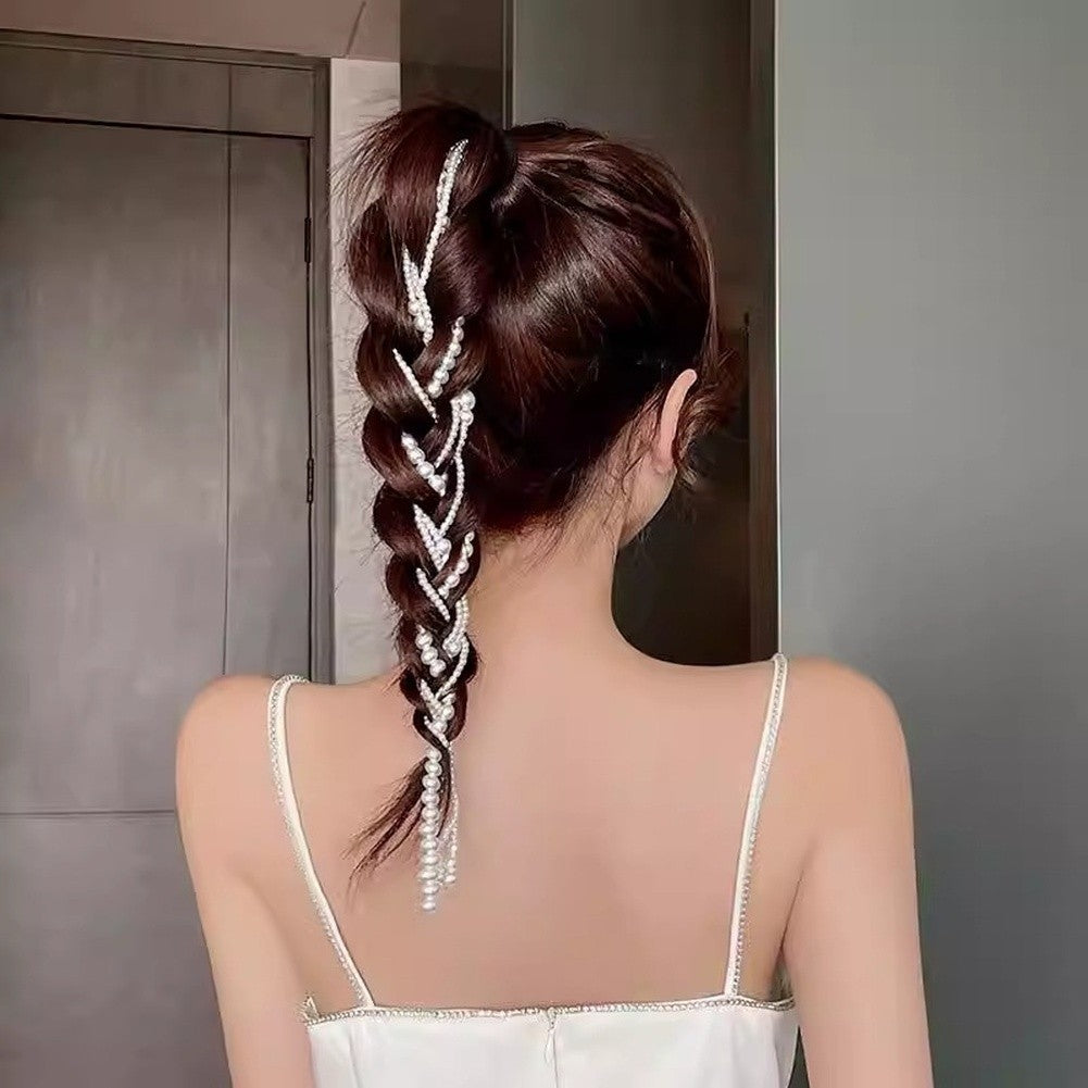 Elegant Pearl Hair Chain Headband