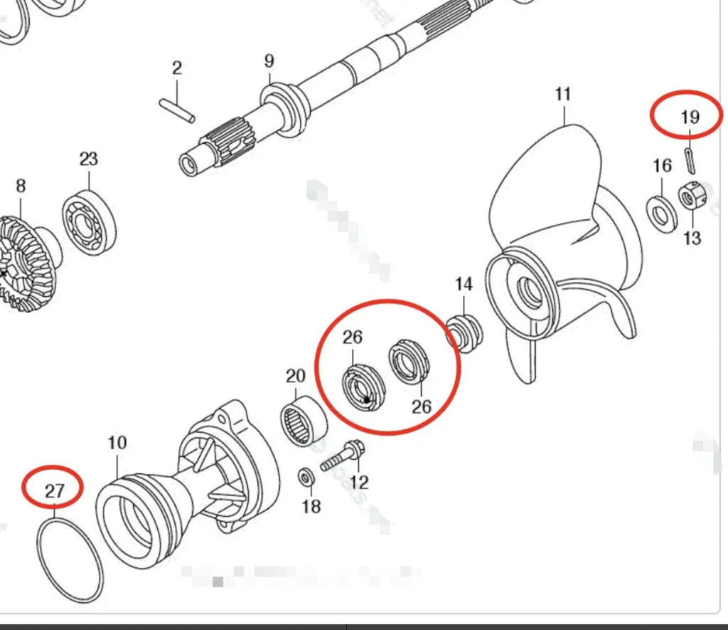 Lower Unit Oil Seal O-Ring – Tohatsu 60-250HP