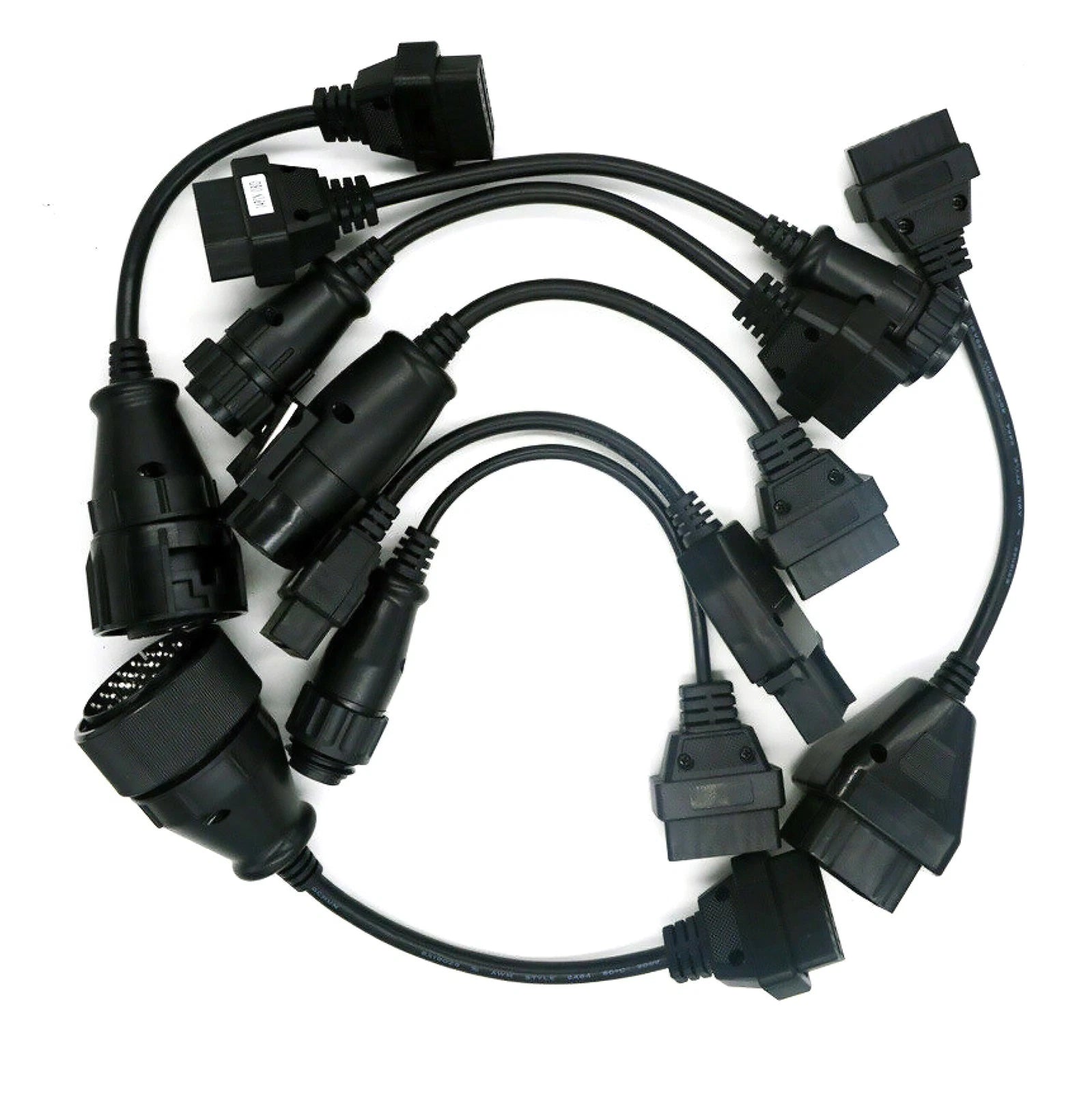 Durable Full Set Truck Cables Obd2 Diagnostic Obdii Adapter Tool For