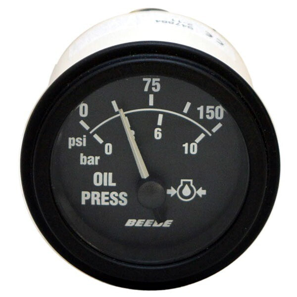 Beede Boat Oil Pressure Gauge 947884 | 2 Inch BlackOpens in a new wind