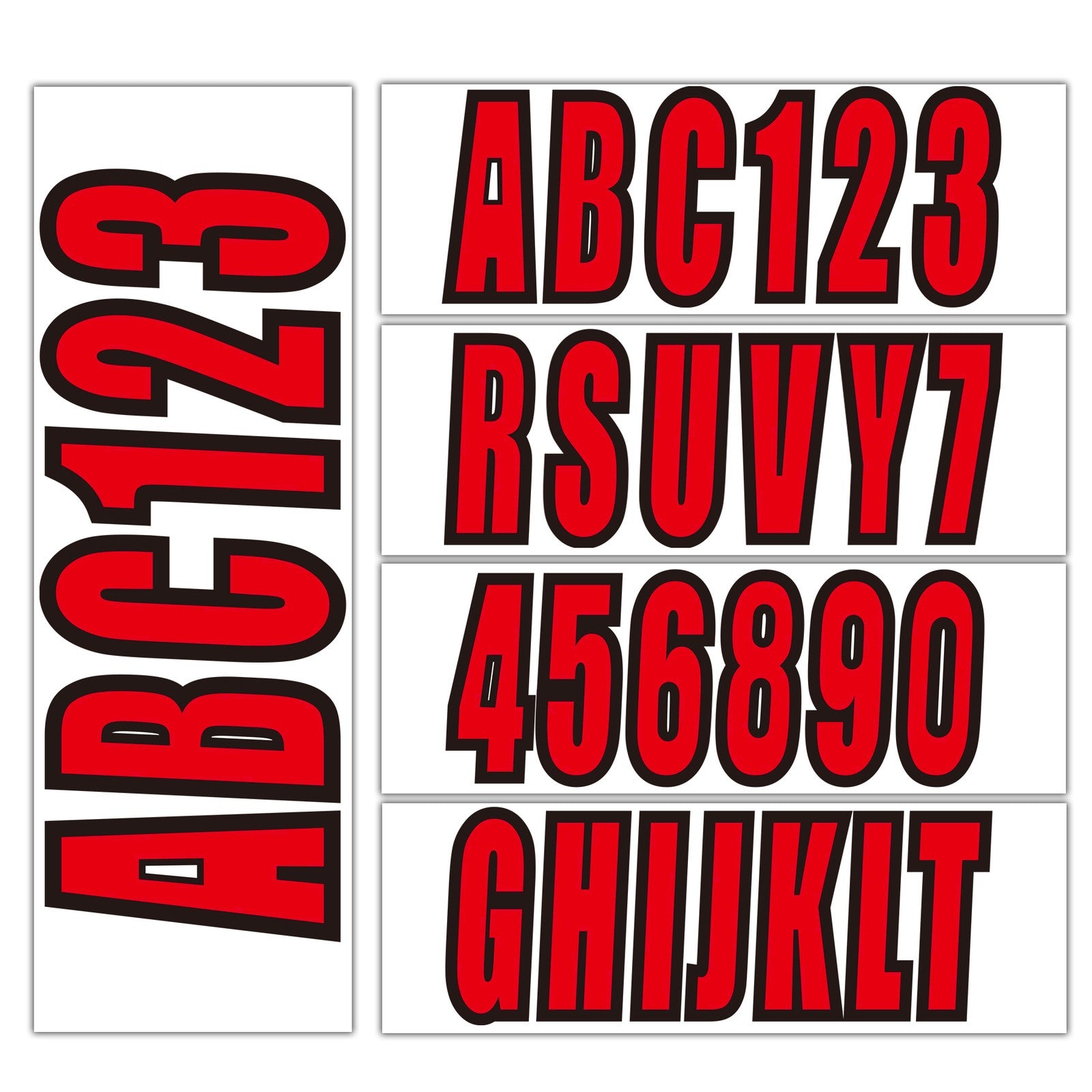 Decals Set of 4 Watercraft Registration Numbers