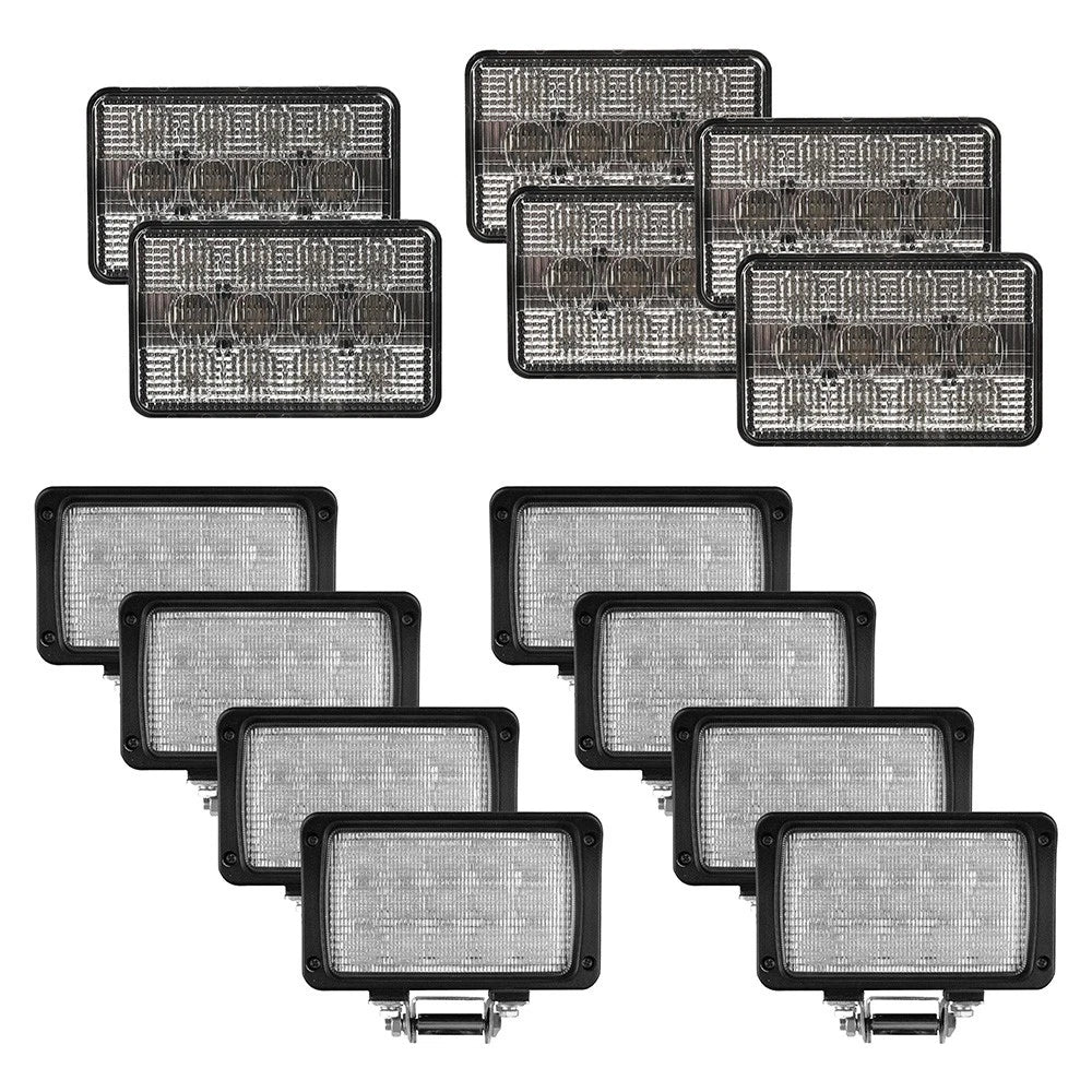 Complete Flood Beam Led Light Kit Fits Case Ih Combines & Cotton