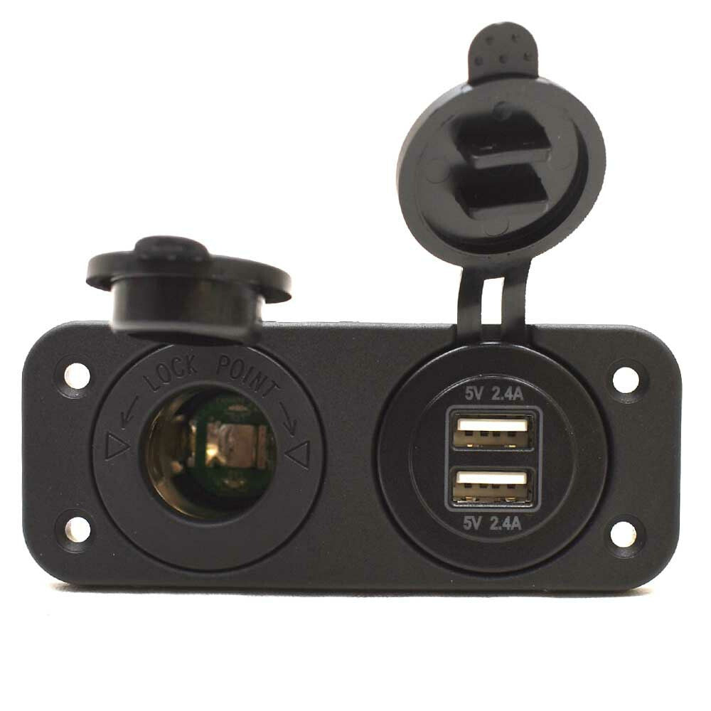 Sea-Dog Line Boat Power Socket Panel Dual USB by Sea-Dog Line