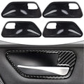 4pc Carbon Look For Interior Door Handle Bowl Cover For 3 4 Series
