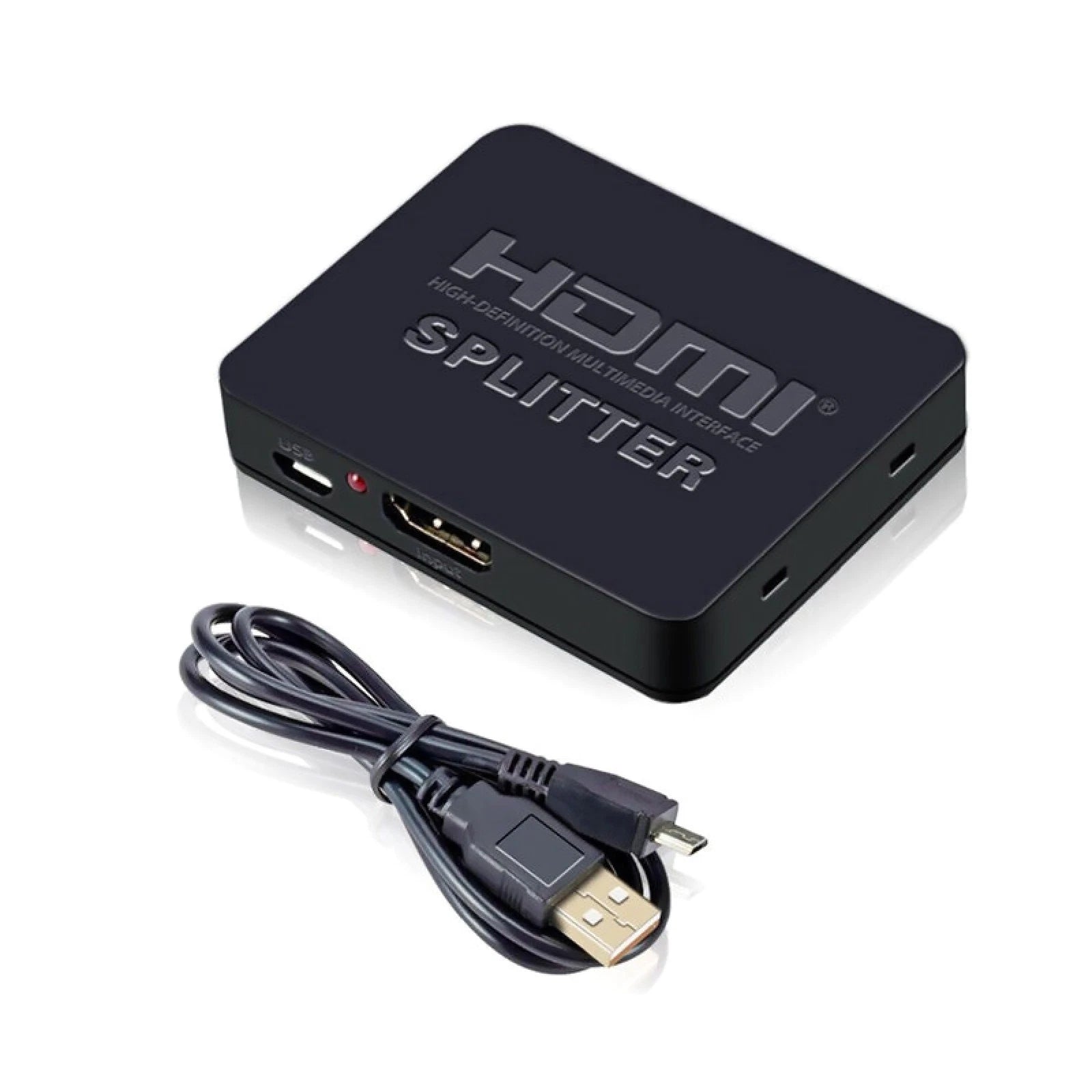 Plug&play 1 In 2 Out Hdmi Splitter 1080p 4k Adapter Amplifier With
