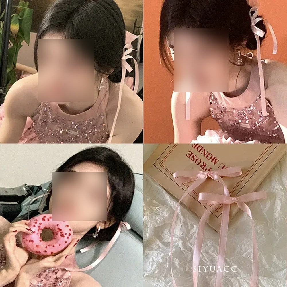 Double Ponytails Bow Hair Accessory for Marine Styles