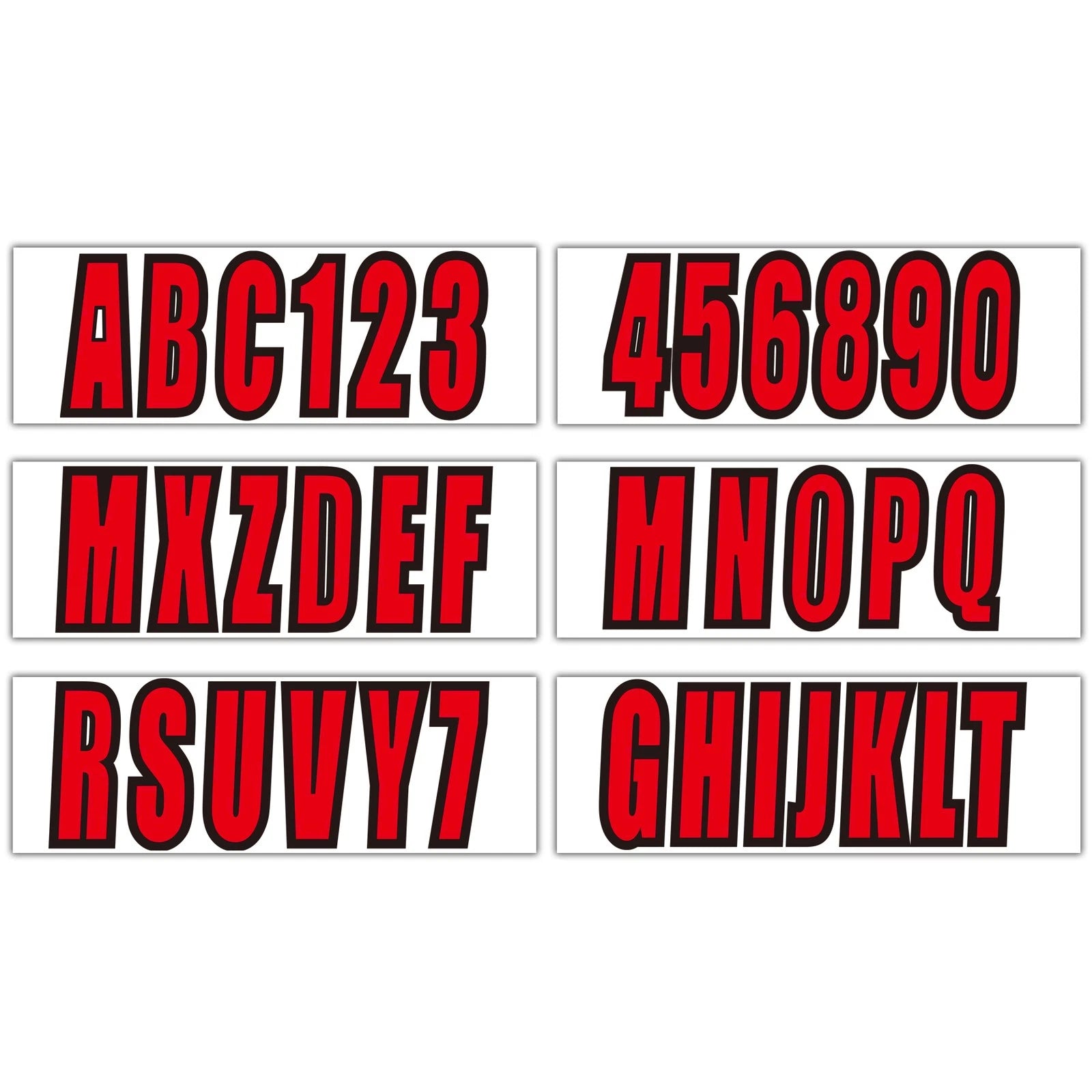 Custom Boat Registration Numbers – Decal Sticker Set