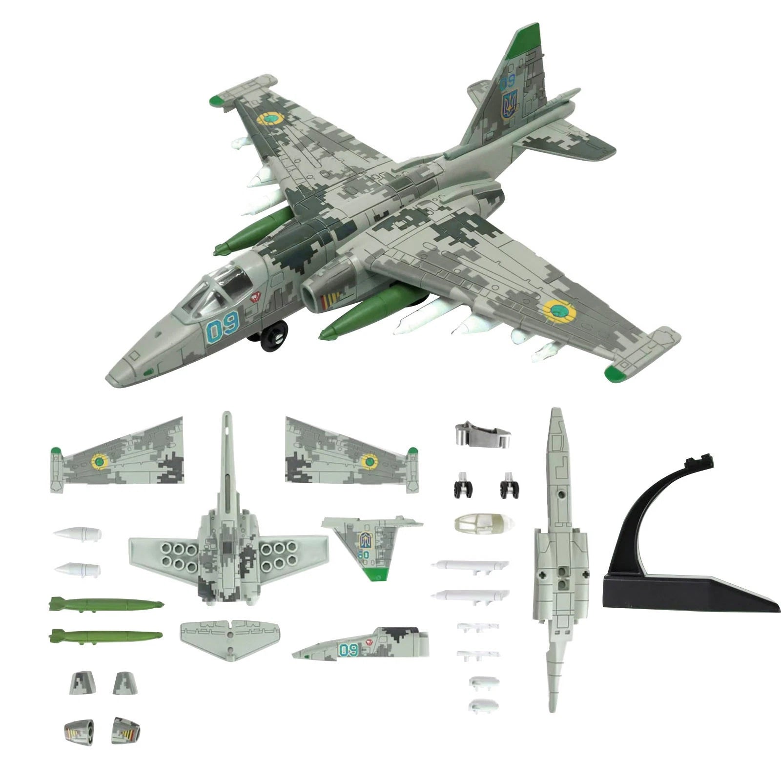 1/72 Sukhoi Su-25 Frogfoot Attack Aircraft Assembly Model No Glue