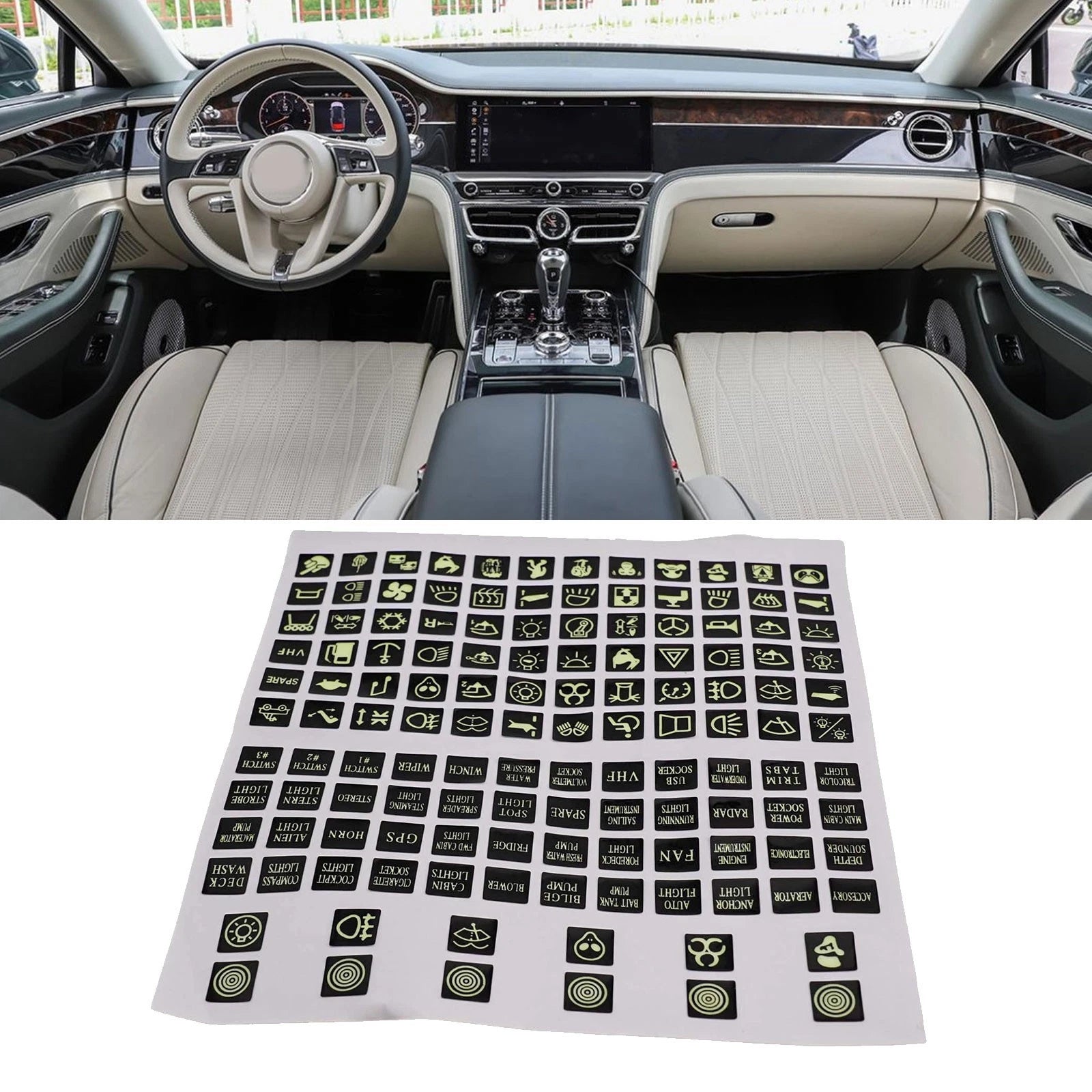 15) High Reliability For Car Rocker Switch Label Decal Sticker Sheet