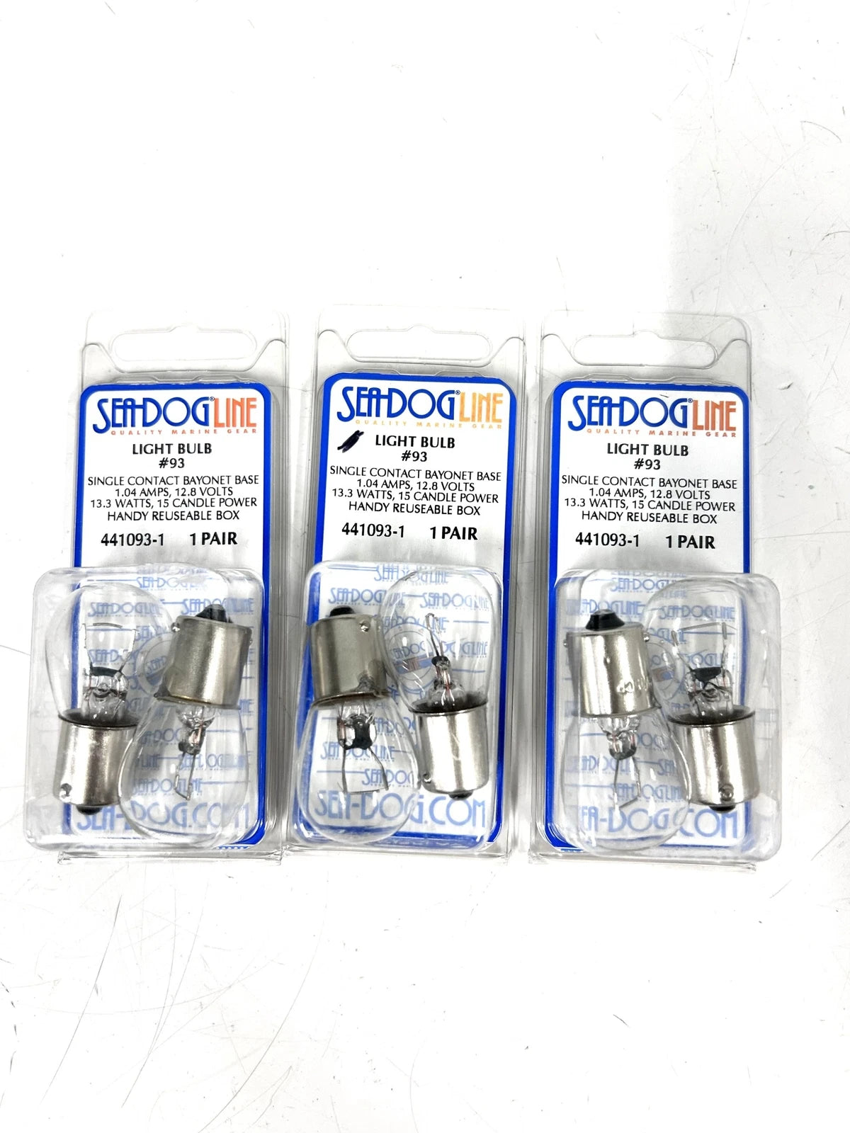 Sea Dog Line 441093-1 , Single Contact Light Bulb 12.8V - 3 Pack