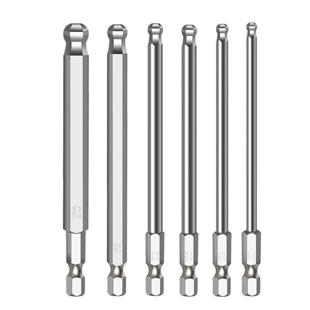 Screwdriver Bit 6Pcs Ball End Hex