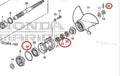 Lower Unit Oil Seal for Honda BF25D/BF30D (25/30HP)