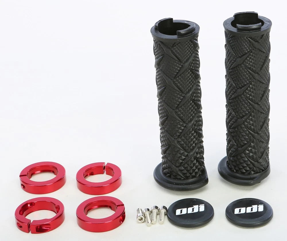 Odi Atv X Treme Lockon Grip Black/red For Atv/utv Handlebars 206-1250