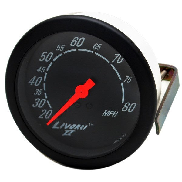 Livorsi Speedometer Gauge 80 MPH Black by Livorsi