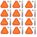 Set Of 12 Orange 0119198 Smv Signs With Mounting Blades - Sockets -